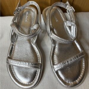 Madewell Shiny Silver Kids Sandals